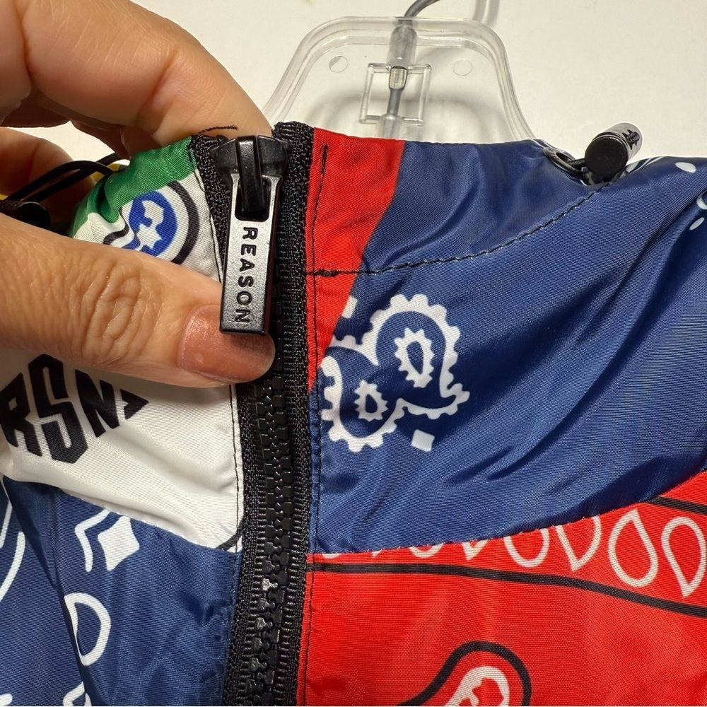 Reason Bandana Print Anorak Jacket Men's Small Half Zip Pullover Multicolor S - Picture 7 of 13